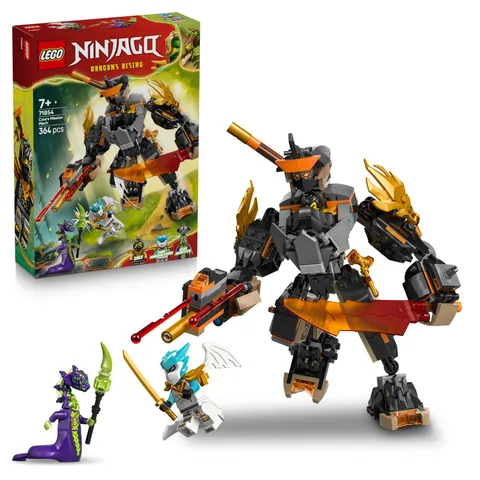 LEGO NINJAGO Cole's Mission Mech & Dragon Zane - Ninja Toy w/an Action Figure, 3