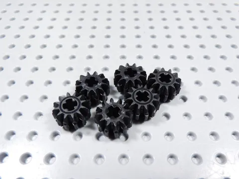 LEGO Lot of 6 Black Technic Gears 12 Tooth BF