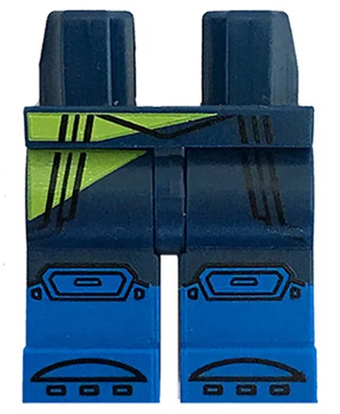 LEGO Dark Blue Hips and Legs with Molded Blue Lower Legs / Boots and Printed Boo