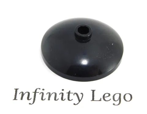 8 LEGO Black Round Radar Dish 3 x 3 Inverted (44882 35268 43898) - 8 Pieces