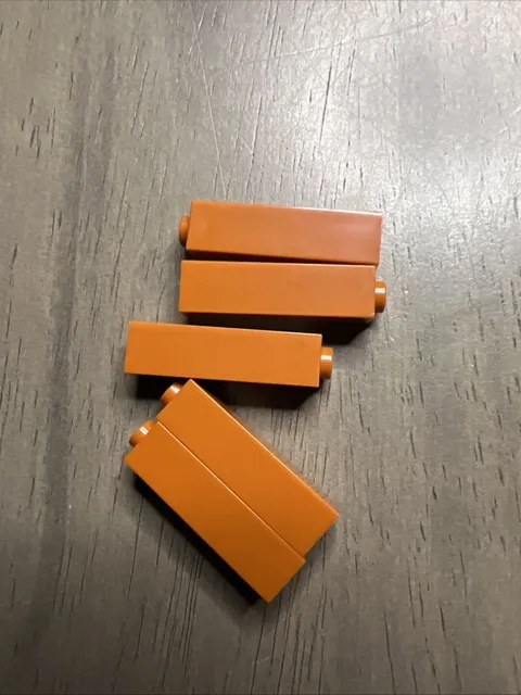 LEGO 14716 Dark Orange Brick 1 x 1 x 3 - 5 Pieces