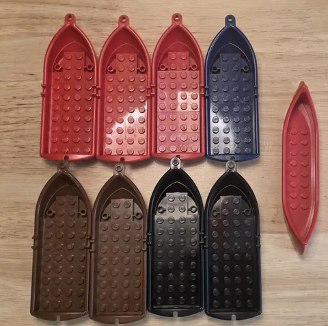 LEGO X9 Brown Red Blue Black Boat Bundle Castle Parts 2551 LOT