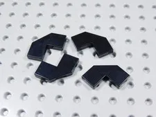LEGO Lot of 4 Black 2x2 Smooth Facet Tiles Plates BH