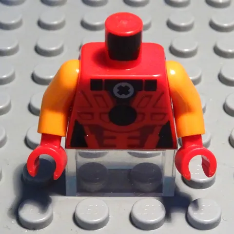Lego Figure Accessories Top Torso Red With Decor