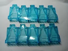 LEGO BULK LOT OF 10 TRANS LIGHT BLUE  ROCK PANELS 2X4X6  #47847