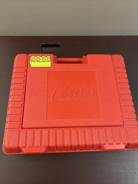 LEGO Vintage 1984 Red Plastic Carrying Case Storage Case, Made In USA