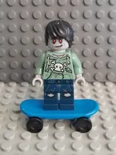 Lego - Zombie Skateboarder with Skateboard Minifigure - Used
