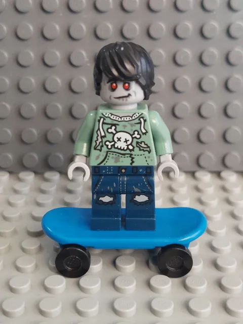 Lego - Zombie Skateboarder with Skateboard Minifigure - Used