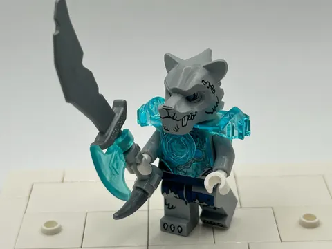 LEGO Sykor sabertooth tiger minifigure heavy armor Legends of Chima 70222 loc132