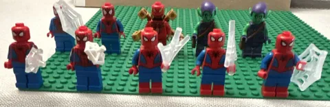 LEGO Minifigures  Spider-Man Minifigure Lot of 10- Spider-Man & Green Goblin