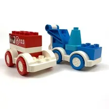 Lego Duplo Lot of 2 Vehicles Incomplete 10917 Fire Truck No Ladder 10918 Tow SEE