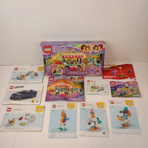 Mixed Lego Sets Lot with 12 Minifigs and Instructions 5.5 Pounds, Incomplete