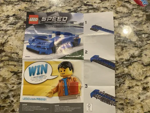 LEGO Speed Champions 30343 McLaren Instruction Manual Booklet