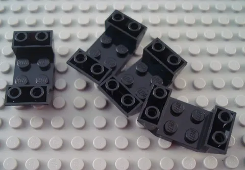 New LEGO Lot of 4 Black 2x4 Double Inverted Cockpit Slopes