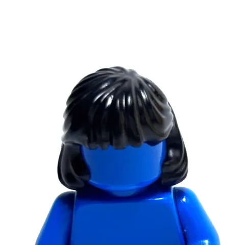 Lego - Minifigure Hair - Black, Female, Bangs, Short