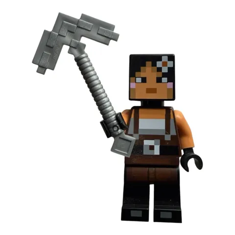 LEGO Minecraft Skin 2 Minifigure Farmgirl min035 Flower & Suspenders Female