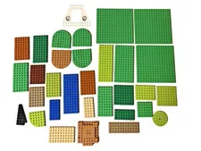 Lot of 32 Lego Plates Various Shapes Sizes and Colors