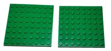 Lot Of 2 Green Lego Part 41539 42534 Plate 8x8 NEW LISTING 07/02/2026