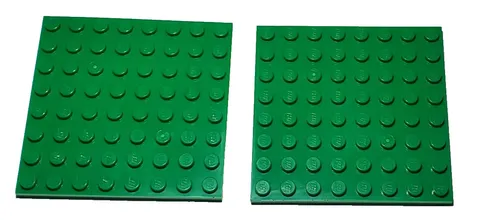 Lot Of 2 Green Lego Part 41539 42534 Plate 8x8 NEW LISTING 07/02/2026