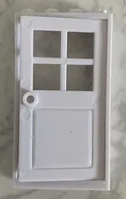 Lego 1x4x6 White Door Frame w/White 4 Pane Door