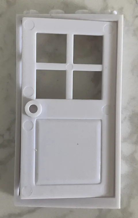Lego 1x4x6 White Door Frame w/White 4 Pane Door
