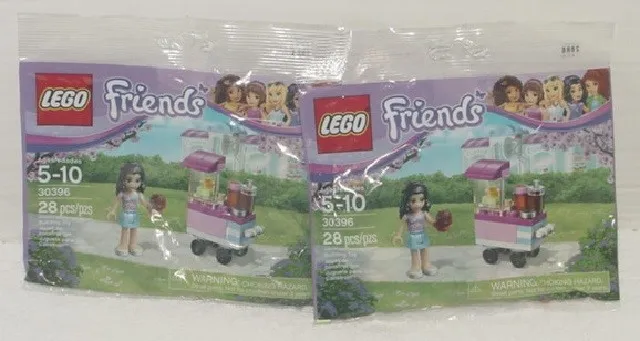 LEGO FRIENDS 30396 EMMA'S CUPCAKE STAND POLYBAG LOT OF 2 NEW IN PACKAGES