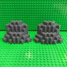 LEGO Rock Panel 8 x 8 x 6 Medium Symmetric (MURP) 23996 : Dark Bluish Gray : 2pk
