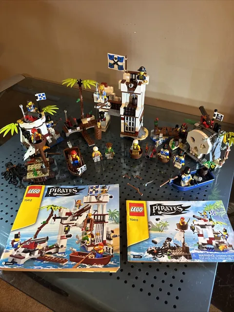 LEGO Pirates: Treasure Island (70410, 70411, 70412) Set With 2 Of The Manuals