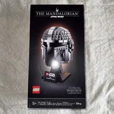 LEGO Star Wars The Mandalorian Helmet 75328 Complete Set 584 Box & Instructions