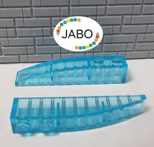 (G4/10) LEGO 2x 42022 Arch Brick Slant Brick 6x1 trans light blue
