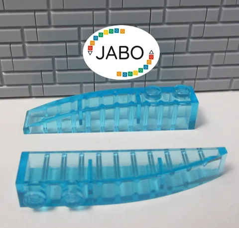 (G4/10) LEGO 2x 42022 Arch Brick Slant Brick 6x1 trans light blue