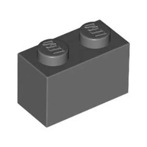 Lego Bricks Parts 20x Dark Stone Grey 1x2 Studded Wall 4211088 3004 NEW