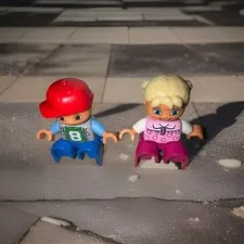 Lego Duplo Figure 2" Boy Son Youth Male Child Kid Hat #8 Blonde Sister Girl Lot