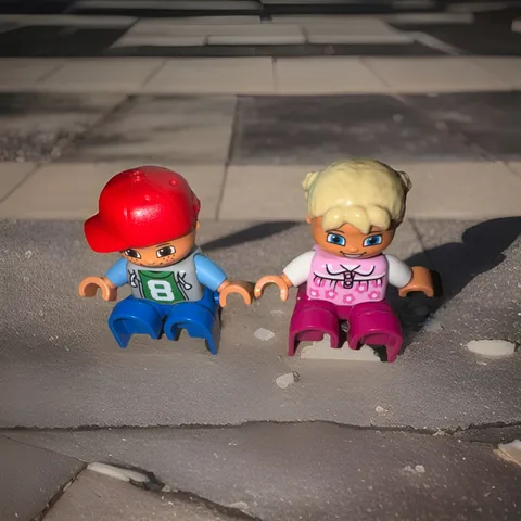 Lego Duplo Figure 2" Boy Son Youth Male Child Kid Hat #8 Blonde Sister Girl Lot