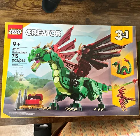 LEGO Creator 3-in-1 Medieval Dragon 31161 Set 715 pcs
