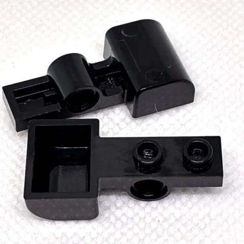 LEGO Parts - Black Plate, Modified 1 x 2 w/ Pin Hole and Bucket Catapult - QTY 2
