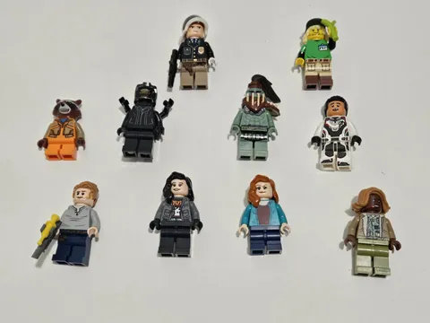 Lot of 10 Legos Random Various Mini Figs Avengers Jurassic Park Police & More