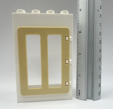 Lego Duplo Brick Block Tall White Doorway With Beige Door