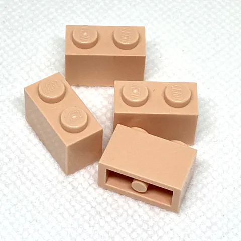 LEGO Parts - Light Nougat Brick 1 x 2 - No 3004 - QTY 4