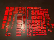 Vintage 70`s 80`s Lego Red Bricks, Plates, Etc From Space, City Technic Etc.