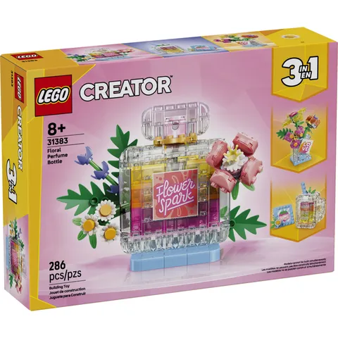 LEGO Floral Perfume Bottle Creator 3 in 1 Set, Building Toy for Kids 8+ (31383)