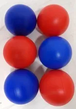 LEGO Duplo Mindstorms Hard Plastic Balls Lot of 6 Red and Blue