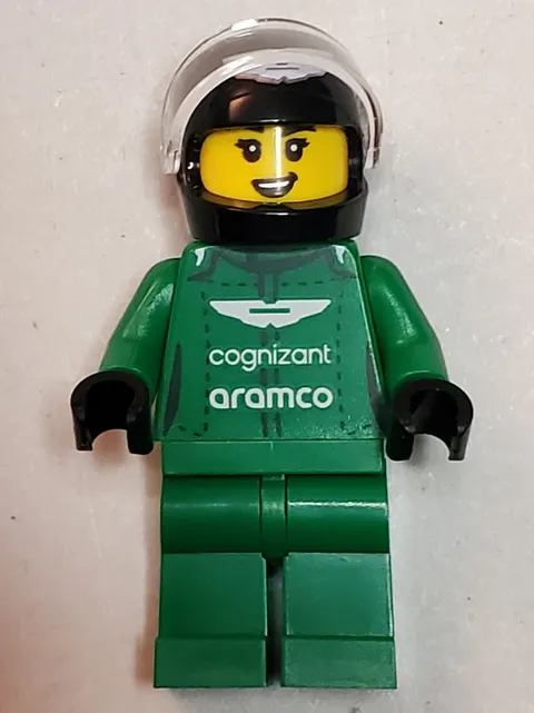 LEGO Speed Champions Aston Martin AMR23 Driver Minifigure Helmet Used No Hair