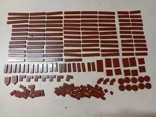 LEGO BULK LOT 212 REDDISH BROWN SMOOTH TILES 1X1 1X2 1X3 1X4 1X6 1X8 2X2 2X4
