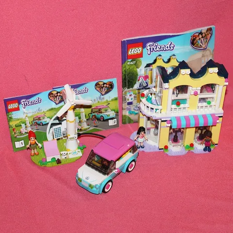 Lot of 2 LEGO Friends Emma's Fashion Shop 41427 / The Electric Car 41443