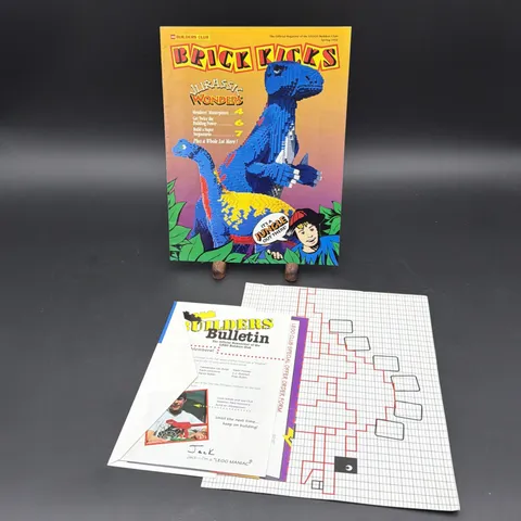 LEGO 1994 Brick Kicks Builders Club Jurassic Wonders Dinosaur Spring Magazine