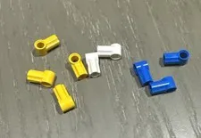 LEGO Angle Connector #1 (32013 / 42127) Yellow Blue White 9 Pieces