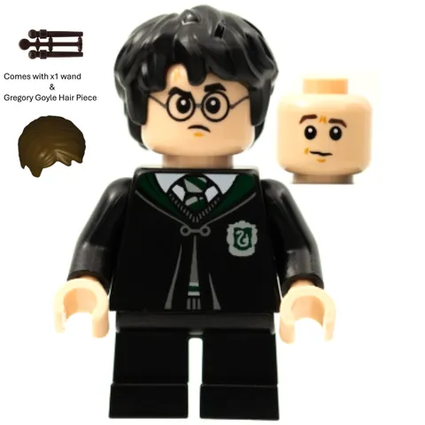 LEGO Harry Potter Minifigure hp285 Black Slytherin Robe Harry Potter Wand New