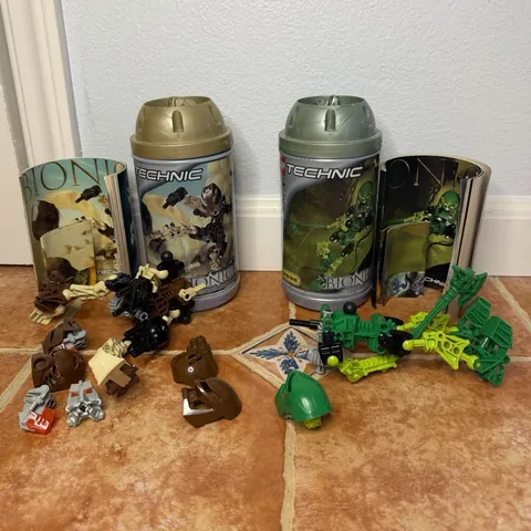 LEGO BIONICLE Technic Lot w/ Canisters & Instructions, Incomplete (8535)
