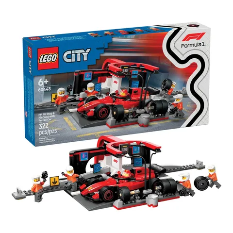 LEGO LEGO® F1® Pit Stop & Pit Crew with Ferrari Car - 60443